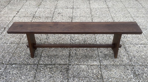 Solid oak farmhouse Bench 150cm for rustic farmhouse table 1950