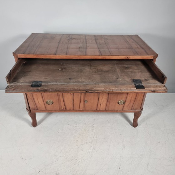 Commode classiciste, Bois, Métal, Marron, Vintage (photo 9 sur 12)