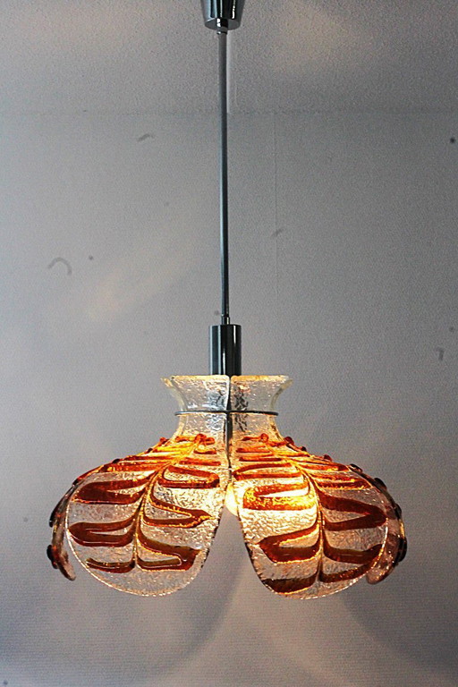 Grand lustre Carlo Nason pour Mazzega en verre de Murano