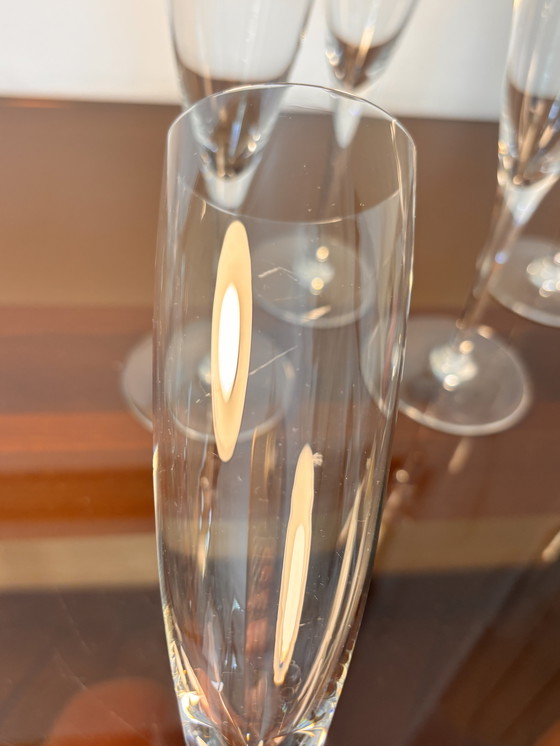 Image 1 of Baccarat Dom Perignon crystal Flutes Baccarat 6p. 