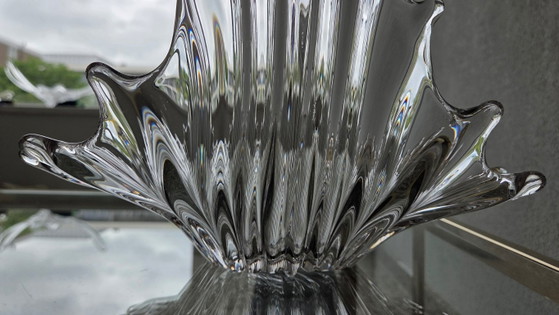 Image 1 of Mid-Century glazen schaal met subtiele lichtroze tint