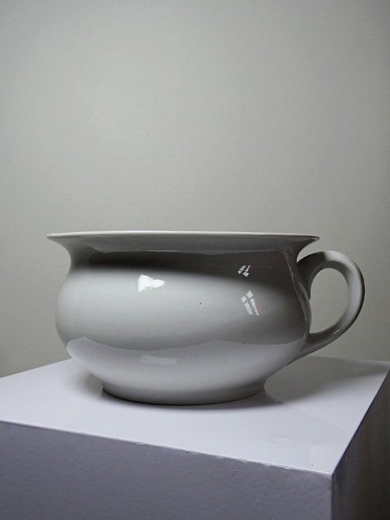 Image 1 of Vintage nachtpot van wit Limoges-porselein uit de 20e eeuw