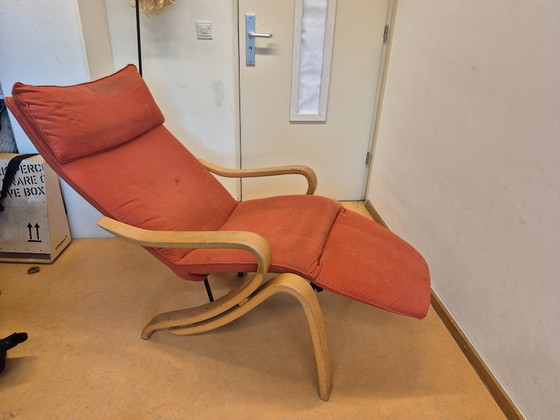 Westnofa Grasshopper oranje – Verstelbare relaxstoel, Suède (photo 2 of 5)