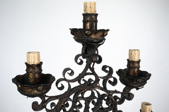 Image 1 of Zeldzame Italiaanse brutalistische vloerlamp van Longobard. Italië, jaren 70.