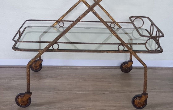 Carrello Bar in Metallo Dorato – Carrelli bar, Glass (photo 3 of 5)
