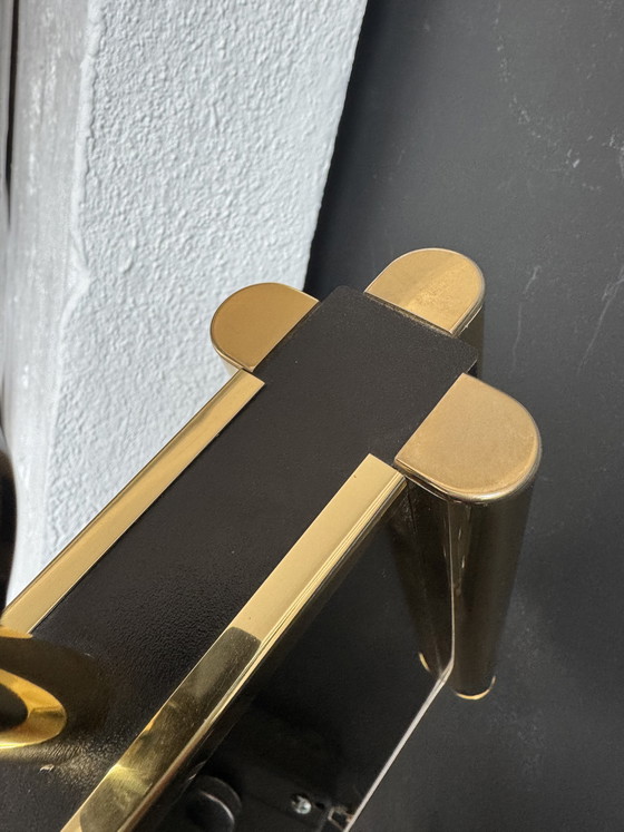 Image 1 of Lámpara de espejo de latón ahumado de los años 70