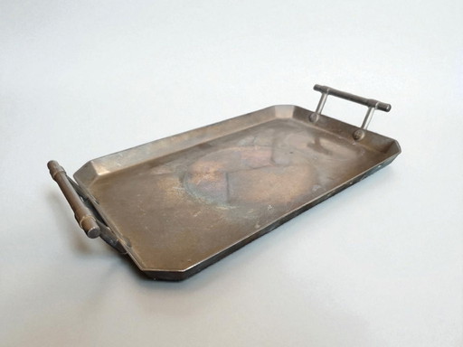 Art Nouveau Silver Plated Tray – Jugendstil Serviertablett 1900s Vintage Decor