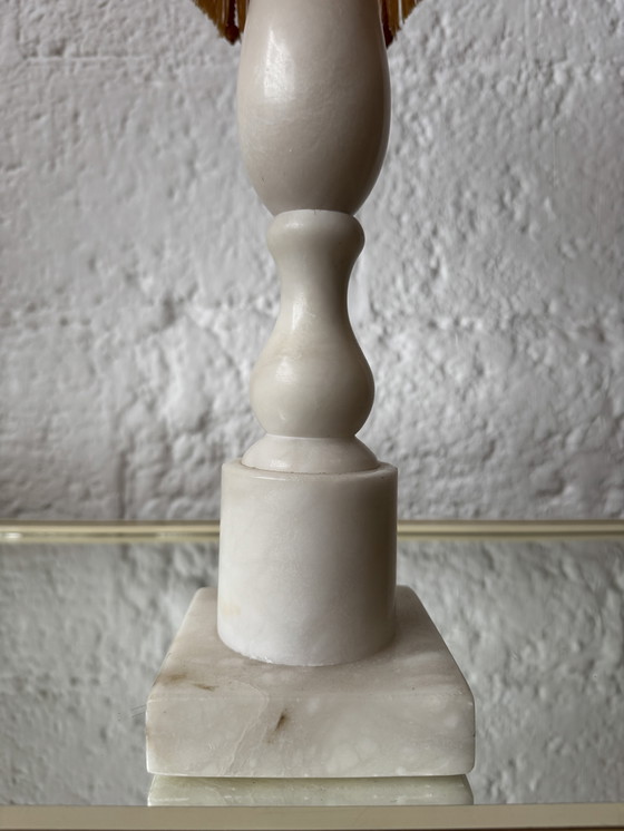 Image 1 of 1970s alabaster column lamp