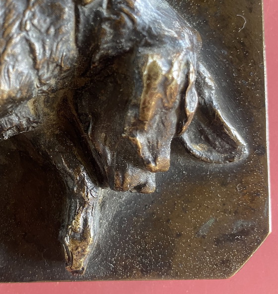 Image 1 of Louis Guy Bronzen Slapende Basset