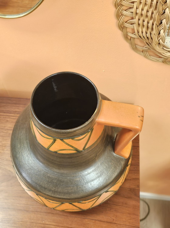 Vintage West Germany Bay Ceramic Vase 275-25 (photo 5 of 9)