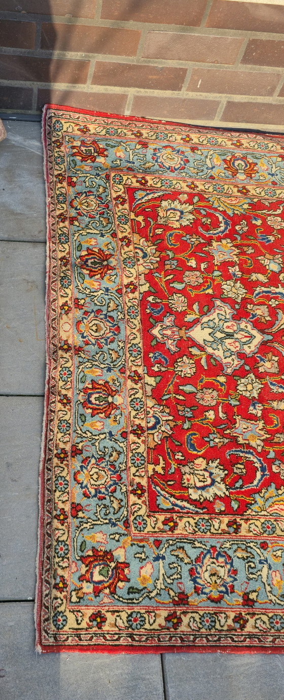 Image 1 of Antiek zijden tapijt Ghom Perzisch tapijt 210x135cm handgeknoopt