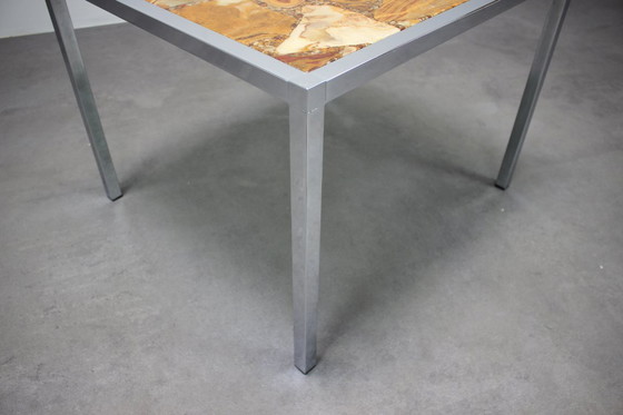 Image 1 of Mid-Century Resin and Stone Chrome Plated Coffee Table, 1970s, Germany