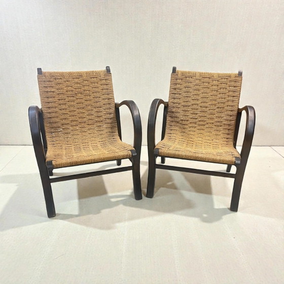 Zeldzaam! 1 van 2 identieke Erich Dieckmann originele Bauhaus fauteuil, circa 1925, gemaakt in Duitsland. (photo 10 of 10)