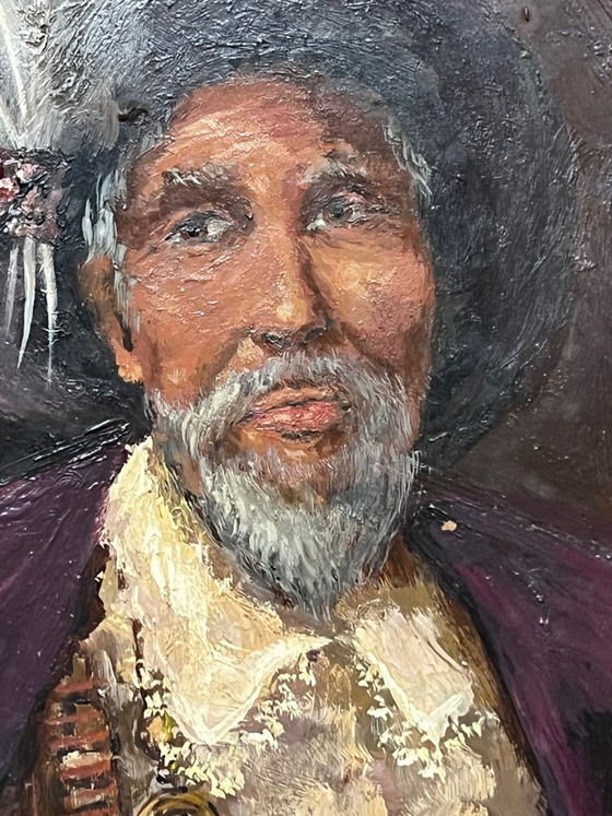 J. Lockers. Portrait of a Spanish knight. Oil on panel. – Paintings & Drawings, Wood (photo 5 of 6)