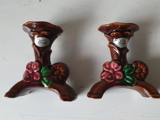 Image 1 of Scheurig&Greulich. Leeuw met klok en 2 kandelaars 1920-1930