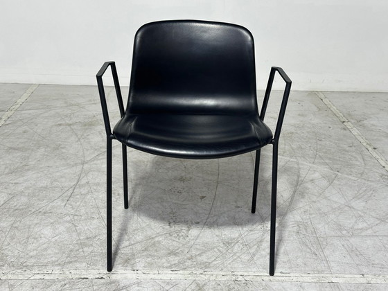 6 sedie HAY About A Chair AAC 19 - Hee Welling - pelle nera - design danese – Sedie da pranzo, Leather, Metal (photo 4 of 6)