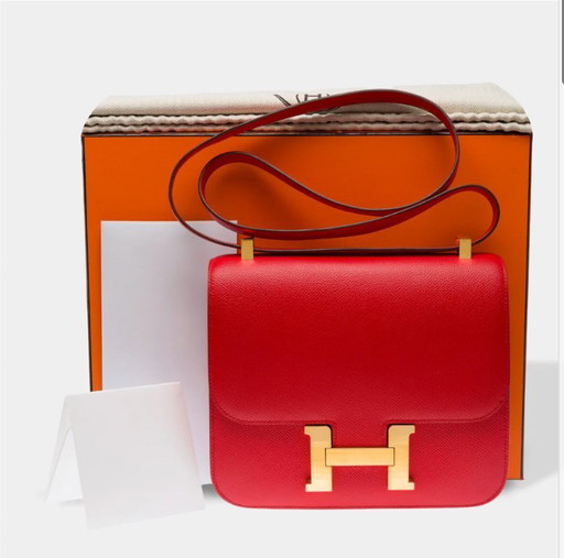 Bolso HERMES Constance en Cuir Rouge - 103476
