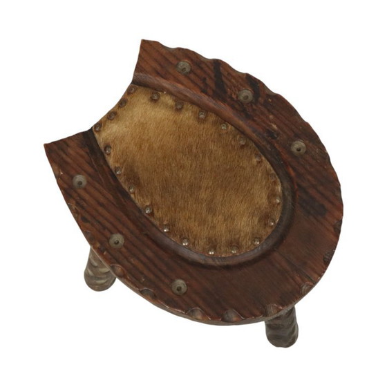 Image 1 of Spanischer Milchhocker, Brutalistischer Dreibeinhocker