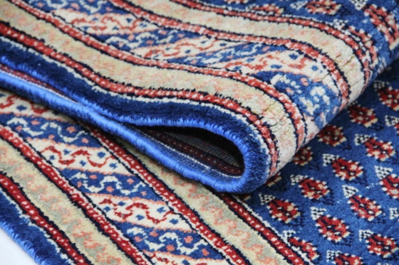 Image 1 of Original Perser Handgeknüfter Sarough Mir Blaue Farbe 310 x 80 cm 