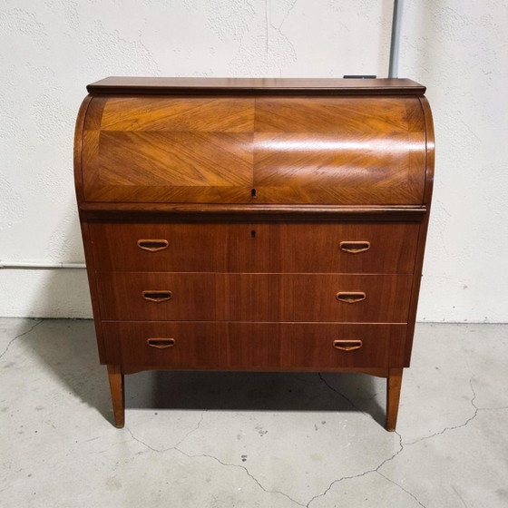 Mid Century Teak Sekretär Schreibtisch Schrank Egon Ostergaard 1960er – Svensk Möbelindustri (MSI), Kommoden (photo 10 of 13)