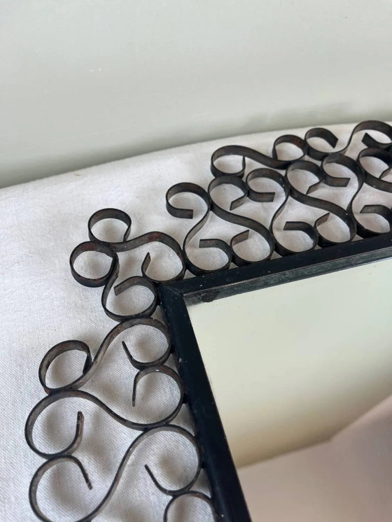 Specchio in ferro battuto Chaty Vallauris – Iron, Mid Century Modern (photo 6 of 16)
