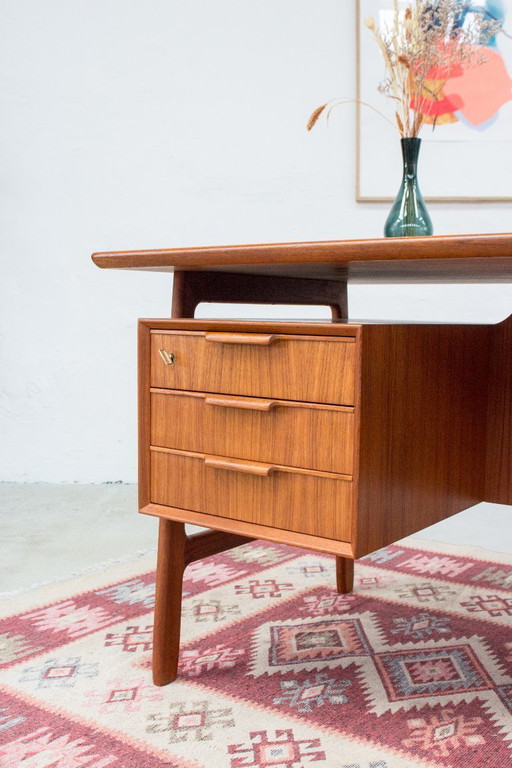 Omann Jun Model 75 Desk Vintage Teak Danish