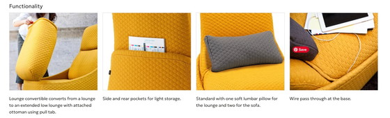 Image 1 of Coppia di poltrone lounge Hosu di Patricia Urquiola per Coalesse / Steelcase – Tessuto Marigold Hexa
