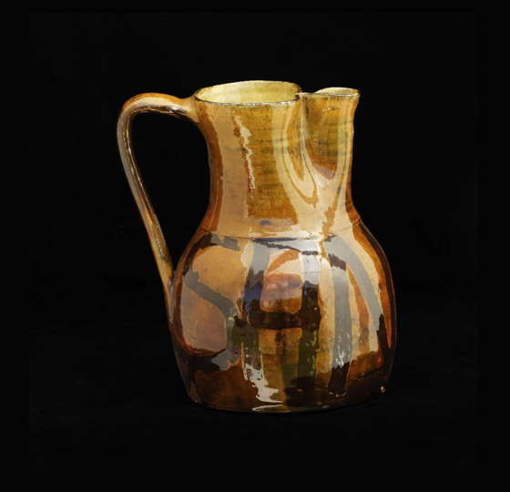 Spanish Folk Art Sangria Jug or Wine Pitcher  Early 20th Century. – Crockery, Ceramic (photo 4 of 7)