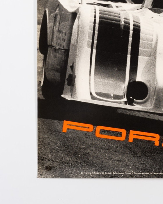 Image 1 of Laguna Seca Can Am – 1972 – Original Vintage Porsche Poster by Erich Strenger – Mid-Century Modern – 102x76 cm 