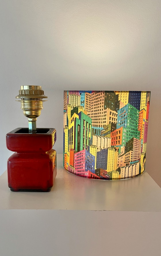 Jasba vaaslamp - Werkt op batterijen - Cityscape collectie | 32 cm – Jasba - West Germany, Tafellampen, Brass (photo 6 of 13)