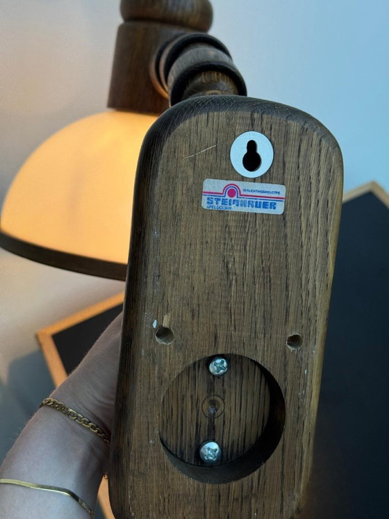 Vintage Steinhauer Wall Lamp 1980's – Wall lights, Glass, Wood (photo 6 of 11)