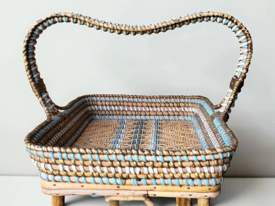 Rattan Servierwagen, Napoleon III – Wicker, Bamboo, Art Deco (photo 6 of 8)