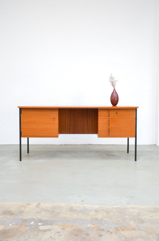 Image 1 of Scrivania vintage REGO di Günter Renkel, ufficio in teak di metà secolo, anni '70.
