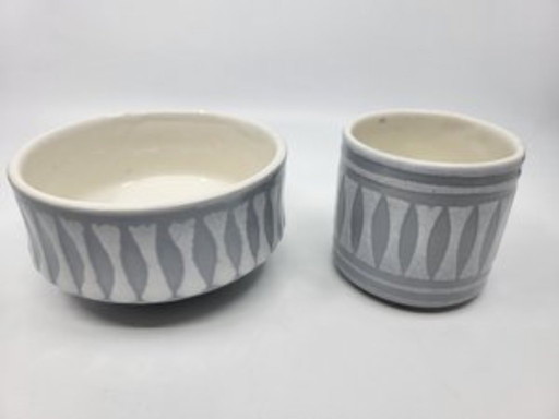 Bowl & Mug Roger Capron France Vallauris French Riviera, 1960