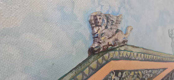 Image 1 of Unique and Exclusive Material Mosaic Painting with Relief "The Treasure of Sifnos" (1993)