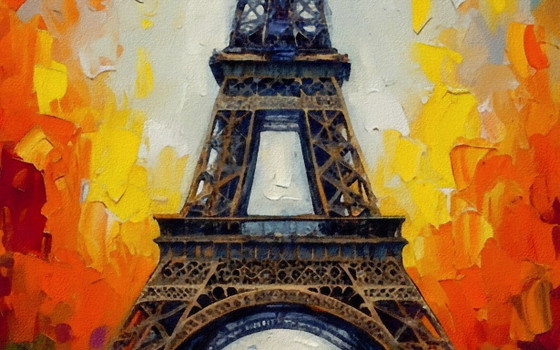 Image 1 of Torre Eiffel astratta / Torre Eiffel astratta / 60x60 cm