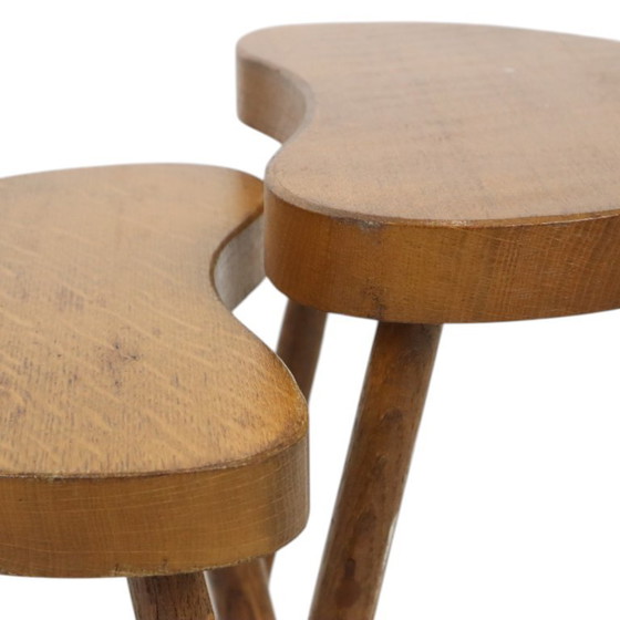 Sgabelli Vintage in Legno Tavolini a Nido a Forma di Rene Legno Massello – Wood (photo 8 of 16)