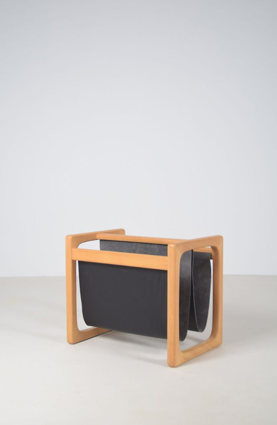 Portariviste danese disegnato da Aksel Kjersgaard, anni '60 – Leather, Wood (photo 4 of 6)