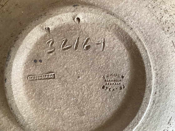Mid-Century Large Danish Studio Potters Bowl or Wall Plate by Noomi Backhausen for Søholm, 1960s. – Ceramic (photo 4 of 5)