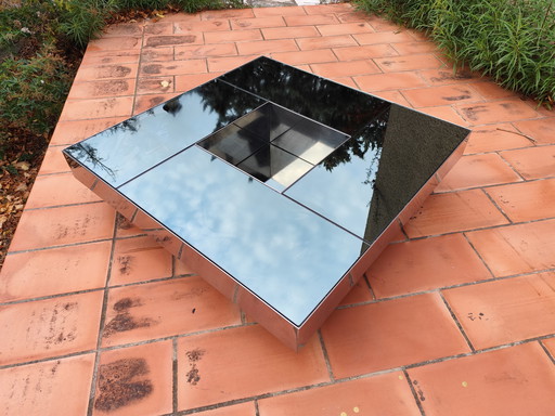 Mesa de centro con espejo vintage Ausendar de los años 70