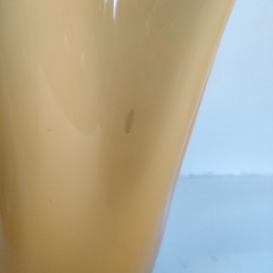 Image 1 of Amberkleurige Fazzoletto bloemenvaas (Murano glas)