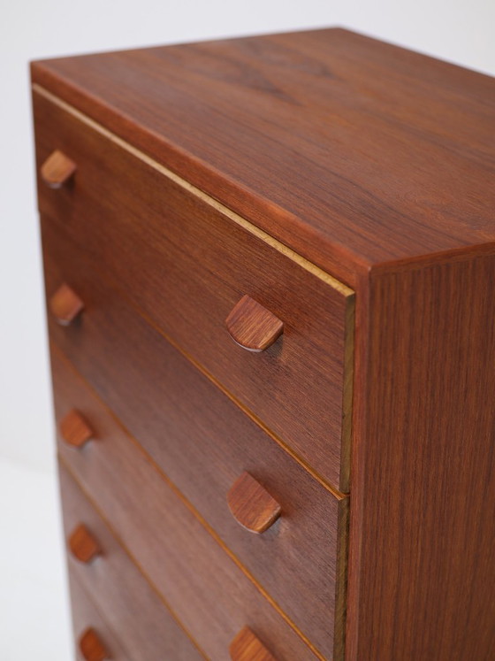 Image 1 of Poul Volther F17 tall chest of drawers teak Danish 1950s
