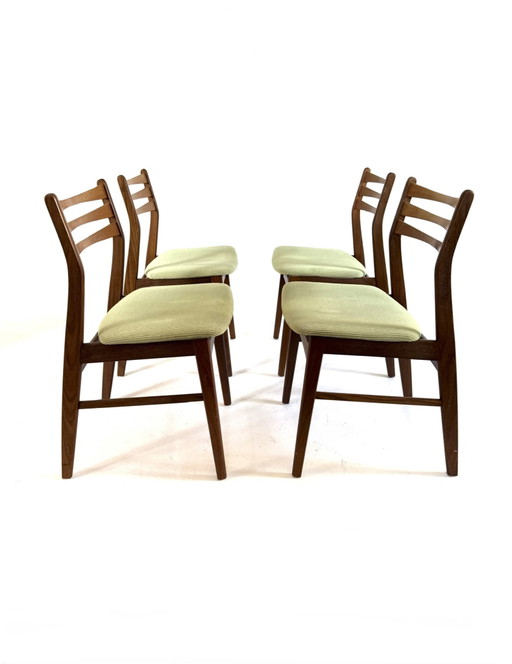 4x dänischer Vintage-Esszimmerstuhl, Falsled Møbelfabrik '60
