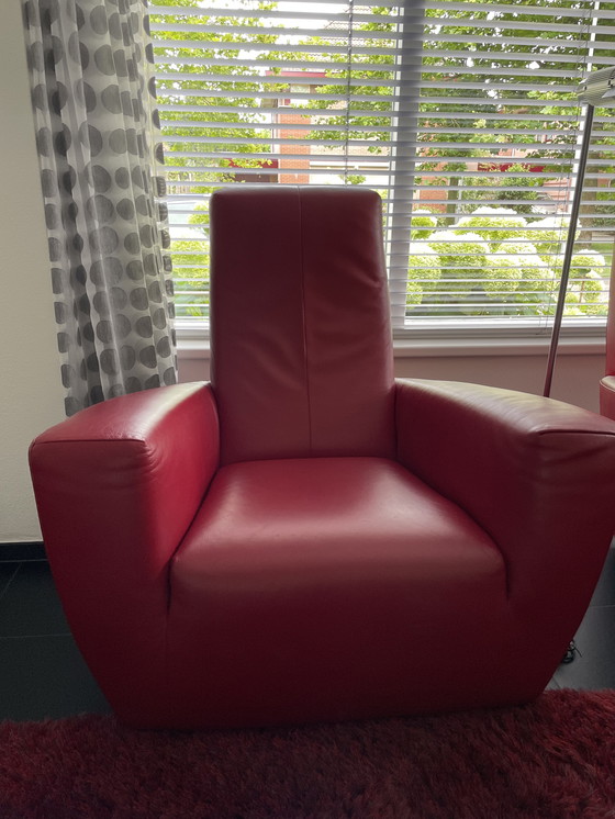 Image 1 of Zwei Sessel Longa in Leder (Etikett)