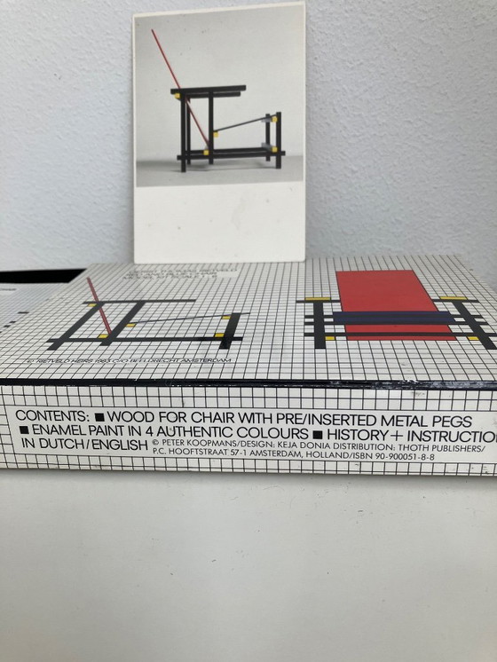 Image 1 of Rietveld Red and Blue Chair Model Kit Scale: 1:6.