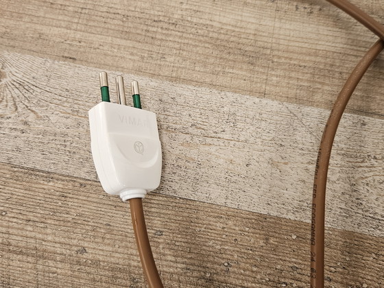 Image 1 of Lámpara de pie de cristal de Murano de mediados de siglo en madera y metal con tres puntos de luz, década de 1970