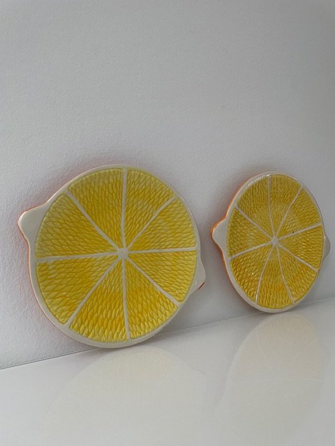Image 1 of Assiettes en céramique ensoleillées sur le thème des agrumes - de joyeux accroche-regards !