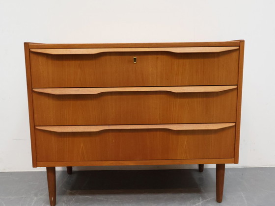 Image 1 of Deense ladekast Teak 3 lades vintage 