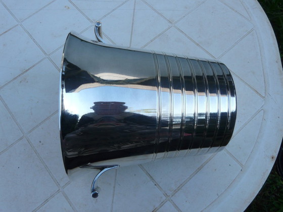 Image 1 of Art Decó Cubitera de champán de metal plateado