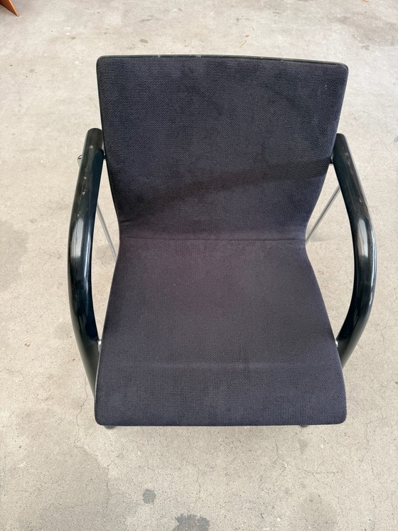Thonet S320, Wulf Schneider & Ulrich Böhme (Lagerbestand: 2), Stühle und Loungesessel, Stoff, Holz, Schwarz (Foto 14 von 14)